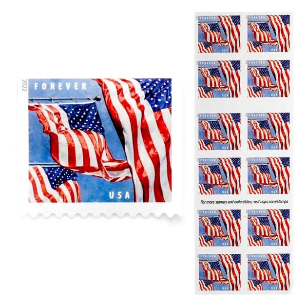 Booklet 2022 US Flags Forever Stamps