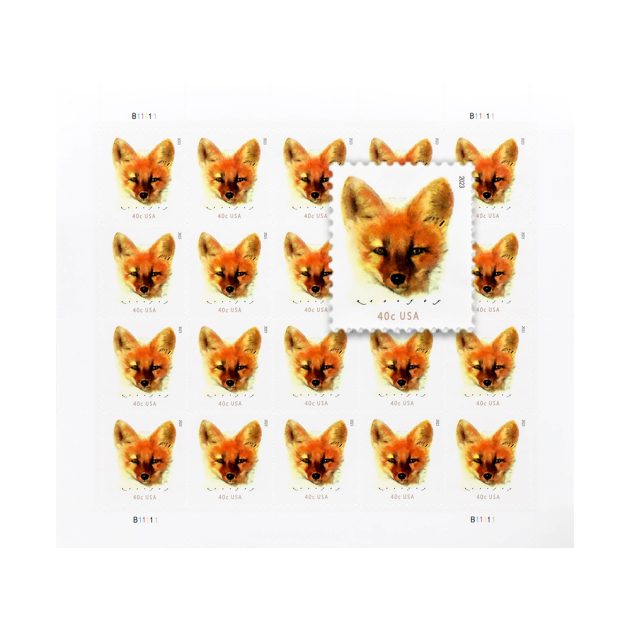 2023 US 40c Red Fox Sheet Stamp
