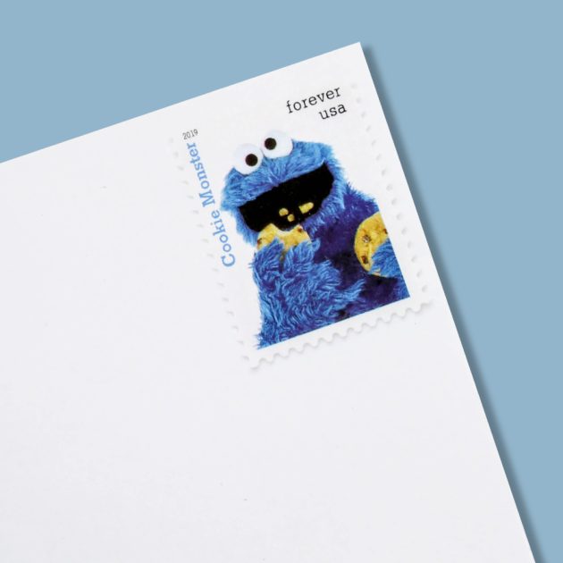 2019 US First-Class Forever Stamp - Sesame Street: Cookie Monster