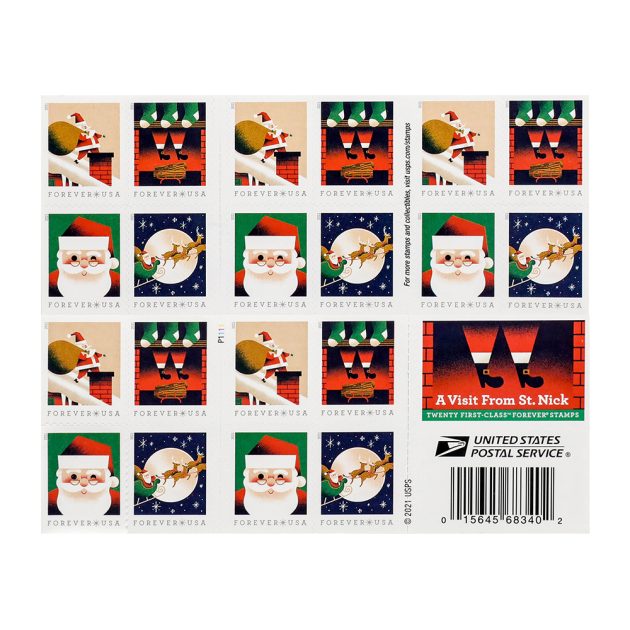 2021 US A Visit from St. Nick Forever Stamps