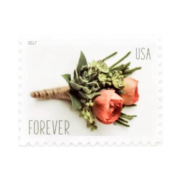 2017 US First-Class Forever Stamp - Wedding Series: Celebration Boutonniere
