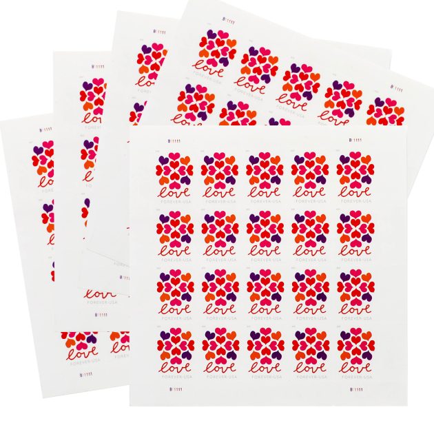 2019 US Heart Blossom Forever First-Class Postage Stamps Wedding