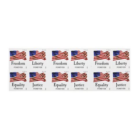 2012 US First-Class Forever Stamp - Flag and "Equality"